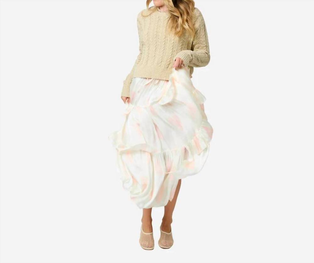 NEW KERRI ROSENTHAL women's dune sweater in oak